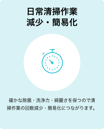 日常清掃作業減少・簡易化