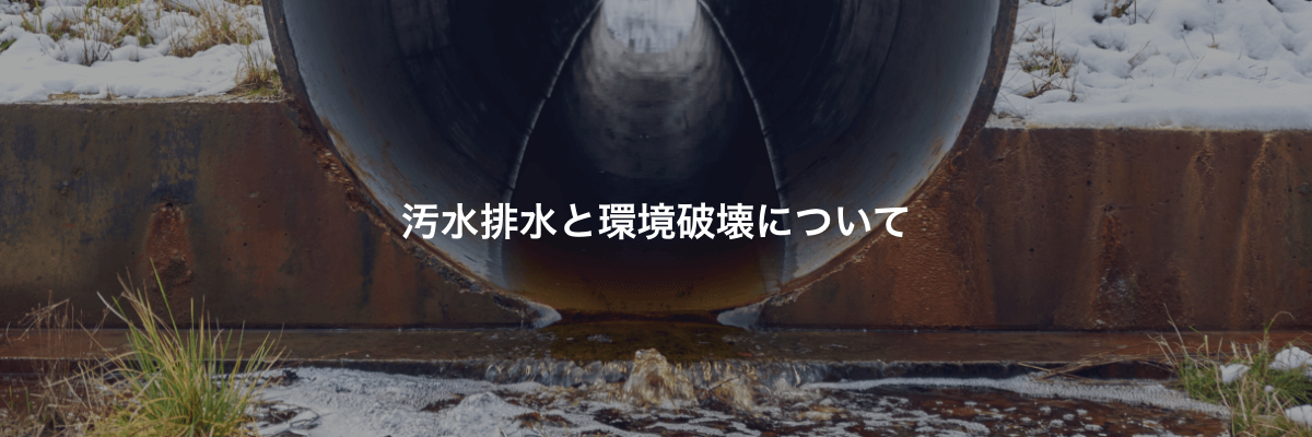 汚水排水と環境破壊について